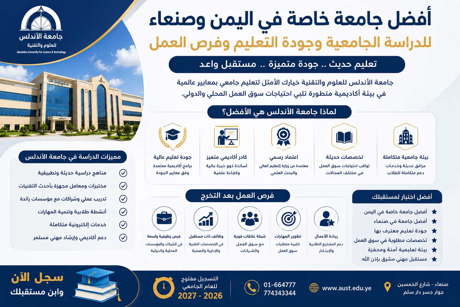 ما أفضل جامعة خاصة في اليمن؟ مميزات الدراسة والجودة الأكاديمية وفرص العمل